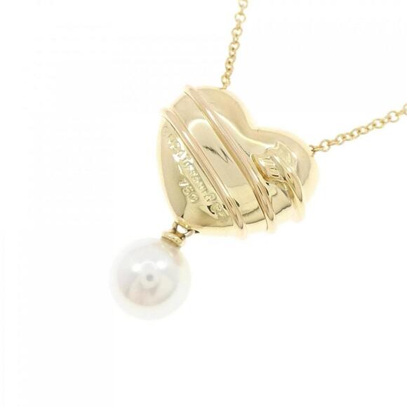 TIFFANY Gold Pearl Heart Necklace - Picture 4 of 6